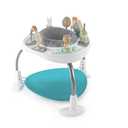 Ingenuity Spring & Sprout 2-in-1 Baby Activity Center Jumper and Table with Infant Toys - Ages 6 Months +, First Forest (Blue)