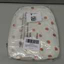 Joymee Lunch Box Insulated Lunch Bag Women Men Reusable Cooler Bag Adult Cute Lunch Tote Bags with Front Zipper Pocket, Adjustable Shoulder Strap for Work Office Picnic Travel, Beige-Strawberry