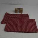 Kevin Textile Set of 2 Wine Red Lumbar Pillow Covers 12 x 20 Farmhouse Boho Woven Texture Linen Pillow Covers for Sofa Couch Living Room Bedroom Farmhouse Décor for The Home