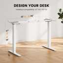 ErGear Dual Motor Standing Desk Frame, Electric Adjustable Legs Compatible Desktop Size 44″-90″, 264 lbs Weight Capacity, 4 Memory Height Settings Stand up Desks Base, White Frame Only