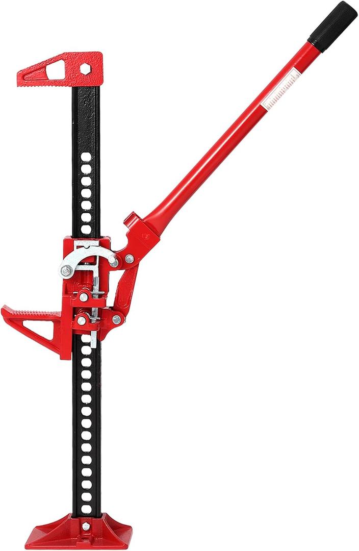 33" Farm Jack, 3 Ton (7,000 Lbs) Ratcheting Off-Road Utility Jack, Heavy-Duty High Lift f-Arm Jack for Truck Tractor SUV, Lifting Range 5.12-25.39 in, 22.83 in Handle Leverage Steel Construction