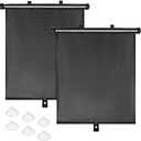 BOGI Car Window Shades for Side Windows, 2 Pack Retractable Sun Shades for Blocks Heat and UV Rays Glare Protection Breathable Roller Car Window Shade for Baby, Kids, Pets, Passengers