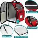 PetAmi Dog Backpack Carrier for Small Large Cat, Pet, Puppy, Ventilated Pet Hiking Backpack Travel Bag, Airline Approved Cat Backpack Carrier, Camping Biking Dog Bag Up to 18lbs Pet, Red
