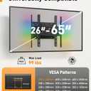 Perlegear AuraFrame Pre-Assembled TV Wall Mount with LED Lights for 26-65 inch TVs up to 99 lbs, Max VESA 400x400mm, Swivel, Extension, Tilt, TV Backlights with Music Sync, Fits 16/12 Wood Studs