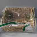 StorageWorks Pantry Baskets for Organizing, Paper Rope Storage Baskets for Shelves with Built-in Handles, Pantry Organizers and Storage, Natural, Set of 2 (Large and Medium)