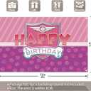 Yriujul 84x60inch Pink Dog Paw Logo Birthday Backdrop for Boy Girls Cartoon Party Decorations Photography Background Photo Banner Booth Props