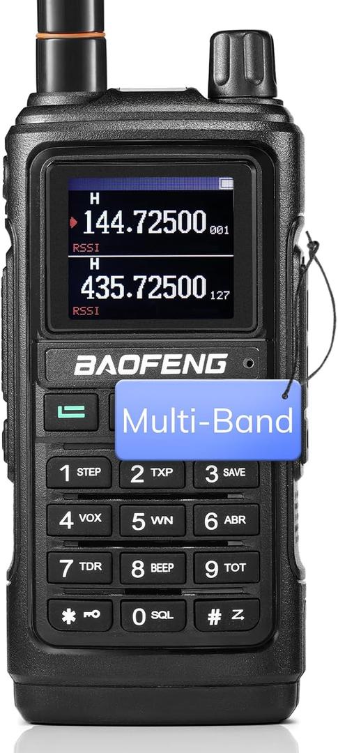 BAOFENG UV-17R Plus Ham Radio Multi-Band Two Way Radio, 7W Long Range Rechargeable Handheld Walkie Talkies with Airband, NOAA Weather Receiving, 2500mAh Battery USB-C Port