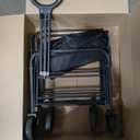 Collapsible Foldable Wagon,Wagons Carts Foldable with Wheels,Utility Grocery Folding Beach Wagon for Sand Garden Sports Shopping Outdoor(Black).