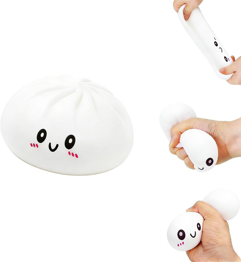 Dumpling Squishy Toy 2026 Upgraded White,Suitable for People Over 14 Years Old