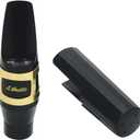 Libretto Baritone Saxophone Mouthpiece Kit, Giftable Standard Mouthpiece Set: ABS 4C Mouthpiece, Plastic Cap, Gold Lacquered Ligature. Finely Designed for Beginner and Intermediate