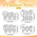 4 Pack Resin Earring Mold with Holes, 24 Cavity Butterfly Heart Star Moon Pendant Keychain Silicone Molds 4 Sizes Resin Jewelry Molds for Epoxy Crafts DIY Earrings, Necklace, Pendants, Keychains