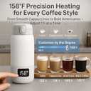 17 Oz Electric Heated Coffee Mug Rechargeable for Travel Z5 Self Heating Smart Temperature Control Warming Heated Travel Coffee Mug On The Go Coffee Cup with 5-12H Battery Life (Gray)