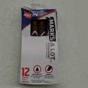 Marks-A-Lot Avery Permanent Markers, Large Desk-Style Size, Chisel Tip, Water and Wear Resistant, 12 Brown Markers (08881)