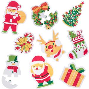 ArtCreativity Christmas Puzzle Toys for Babies - 9 Puzzles - EVA Christmas Baby Puzzle Toys for Infants That Float in Water - 9 Kids Christmas Puzzle Designs - Holiday Stocking Stuffers