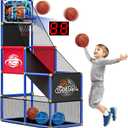 Kids Arcade Basketball Hoop Indoor Outdoor Single Shot Basketball Game for Toddler,Carnival Games Sport Gifts for Boys Girls Ages 3-8 Years Old,Ideal for Competition