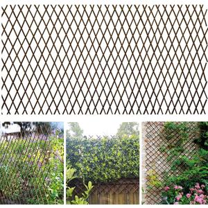 GLANT Lattice Fence Willow Expandable Plant Climbing Lattices Trellis Fence,Open Screen Fencing,Willow (1)