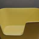 XXL Litter Box with High Sides - 24.6"L x 16.9"W x 12.99"H, Anti-Splash, Tool-Free Assembly, Multi-Cat, Jumbo (Yellow)