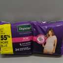 Depend Night Defense Adult Diapers, Incontinence & Postpartum Bladder Leak Underwear for Women, Disposable, Overnight, Medium, Blush, 24 Count, 