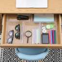 10 Pack Clear Plastic Drawer Organizer, 6" X 9" Acrylic Storage Bins with Non-Slip Pads, Acrylic Drawer Organizer Tray, Clear Desk Storage Tray for Makeup, Kitchen Utensils, Jewelry, Office, Bathroom