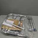 2025 Upgraded VEVOR Folding Walker, 2-Button Quick Fold, 8-Level Height Adjustable with Ergonomic Handles, Lightweight Aluminum Mobility Aid for Elderly & Disabled, Supports 350 lbs