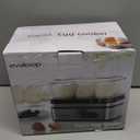 Evoloop Rapid Egg Cooker Electric 6 Eggs Capacity, Soft, Medium, Hard Boiled, Poacher, Omelet Maker Egg Poacher With Auto Shut-Off, BPA Free (Silver)