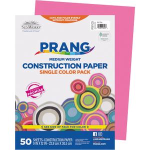 Prang (Formerly SunWorks) Construction Paper, Hot Pink, 9" x 12", 50 Sheets