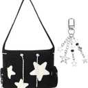1 Set Star Crossbody Bag Women Corduroy Y2k Tote Bag Aesthetic Messenger Bags Cute Shoulder Bags Y2k