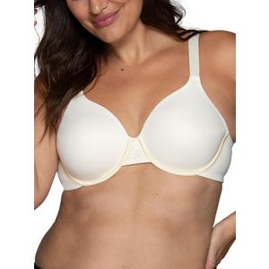 Vanity Fair Womens Full Figure Beauty Back Smoothing Bra, 4-way Stretch Fabric, Lightly Lined Cups Up To H Bra, Underwire - Ivory, 42C US