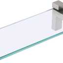 KES Bathroom Shelf, Tempered Glass Shelf 14 Inch 8MM-Thick Wall Mount Rectangular, Brushed Nickel Bracket, BGS3201S35-2