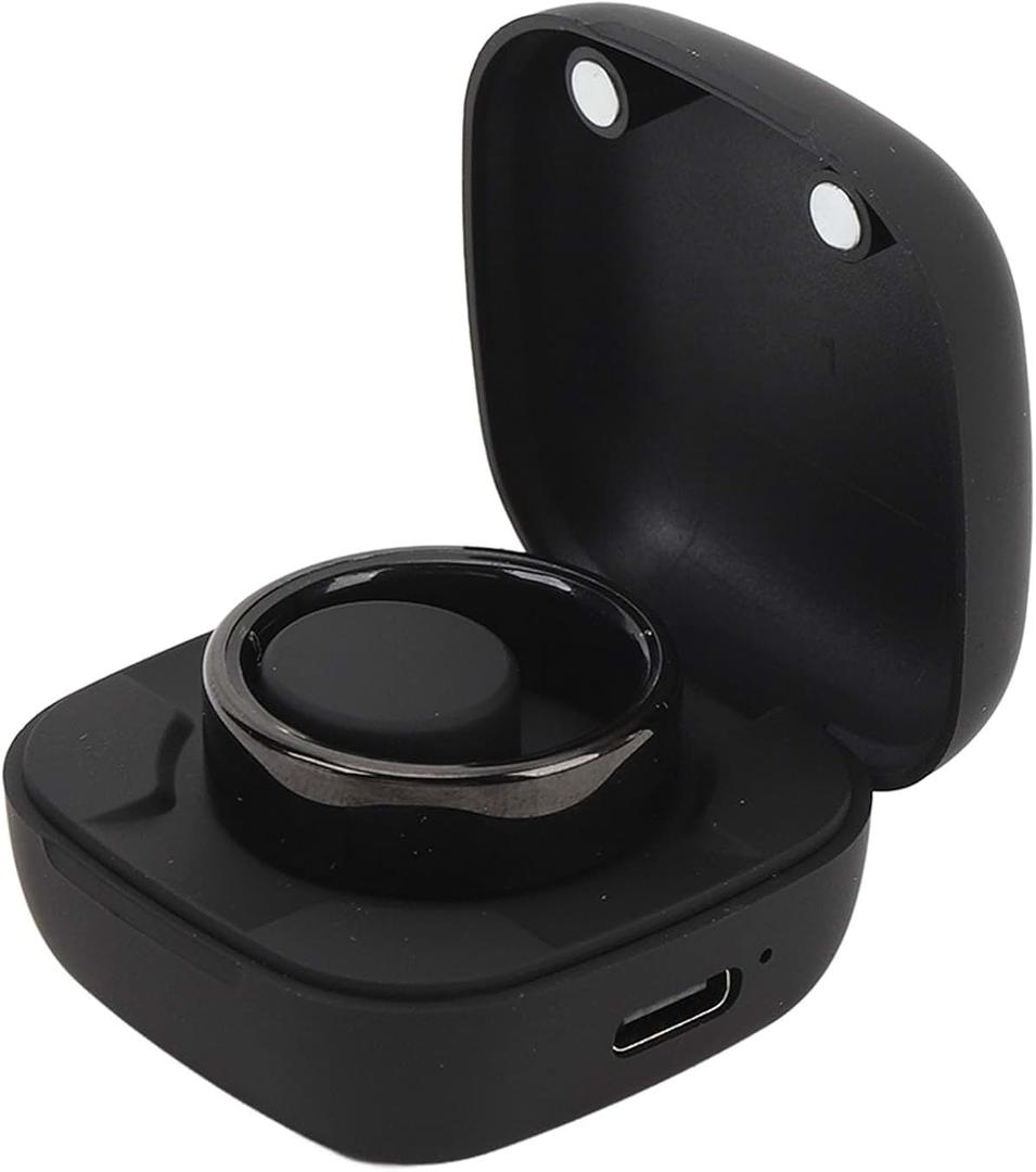 Smart Ring Charging Case Magnetic Charging Compartment Portable Charger for Fitness Ring with Magnetic Charging Port, size 1 inch