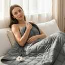 Cooling Weighted Blanket for Adults - 20lbs 60 x 80 Queen Size Heavy Blankets for All-Season Sleeping, Soft & Breathable with Premium Glass Beads, Machine Washable, 60 x 8020lbs