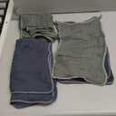 VitalCozy 6 Pcs Baby Muslin Hooded Bath Towels and Washcloths, 32 x 32 Inch Cotton Absorbent Blankets for Newborn Infant Shower Gift (Green, Blue)