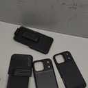 Encased for iPhone 17 Pro Max Phone Case with Belt Clip, (Rebel Armor) Protective Case with Camera Control Button and Holster (Compatible with MagSafe) Black