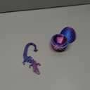 3D Printed Dragon Easter Basket Stuffers Surprise Egg,Articulated Crystal Dragon in Egg,Executive Dragon Fidget Desk Toys,Christmas Decorative Easter Egg Fillers Gifts for Boys Kids(Purple)