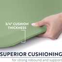 KANGAROO Anti Fatigue Mats for Kitchen Floor, 58x20, Reduce Foot, Knee, Back Pressure, 3/4 Inch Thick Cushioned Ergonomic Mat, Waterproof Comfort Rug for Under Sinks, Standing Desk, Stores, Sage Green