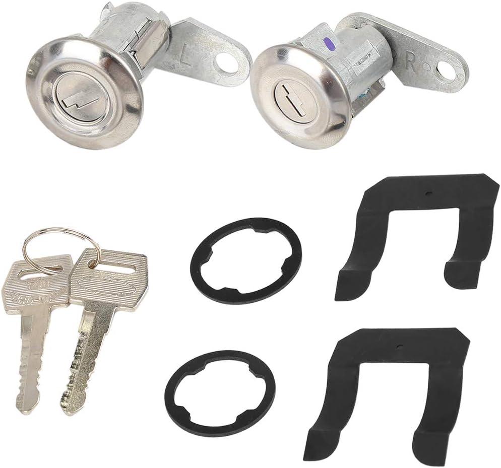 X AUTOHAUX Pair Door Lock Cylinder with 2 Keys for Ford for Ranger 1983-1991 for Ford E-150 E-250 for Mercury for Mazda Truck SUV DL3 / F1435 / F1480A / 2DLK6 / DLK9