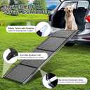 '' & " Wide Dog Ramp for Large Dogs, Holds 250LBS & Gentle Slope for Joint Care - Dog Car Ramp with Upgrade Non-Slip Surface - Portable Folding Pet Ramps for Senior Pets Enter into SUV, Truck