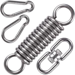 Hammock Chair Hanging Kit Swing Spring Hardware, Heavy Duty Suspension Swivel Hanger Hook for Hanging Chair, Rocking Seat, Porch Swing, Garden, 550 LB (1 Pack)