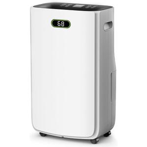 525D Sq.Ft Dehumidifier for Basement with Drain Hose, 80 Pint Dehumidifiers for Home with Large 6.5L Water Tank,24H Timer,Child Lock,Defrost,Silent,4 Modes Operation Auto Shut-off(80 Pints)