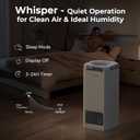 Afloia Air Purifier and Humidifier Combo in One-Cool Mist Evaporative for Home Bedroom Large Roome up tp 3000ft, with Humidity&Air Quality Sensor, Remove Pets Hair Mold Dust Odor Pollen Smoke, White
