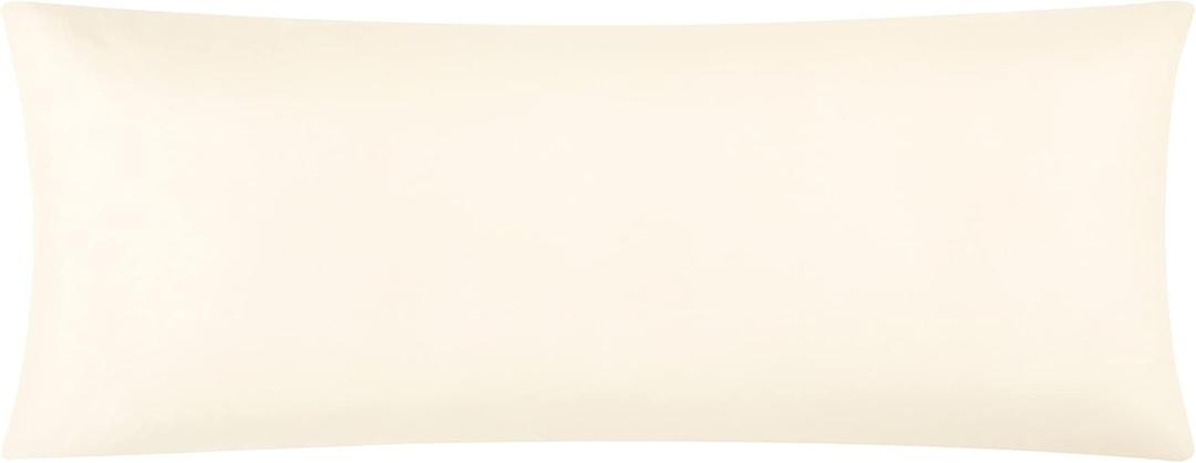 EVOLIVE Ultra Soft Microfiber Body Pillow Cover/Pillowcases 21"x54" with Hidden Zipper Closure (Ivory, 21"x54" Body Pillow Cover)