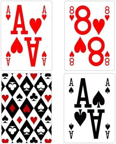 ooelyy 2 Pack Elite Low Vision Playing Cards, Large Print Playing Cards, Easy to Read Deck of Cards for Visually Impaired, Large Font Poker Cards