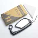 Handlebar Bike Mirror, Scratch Resistant Glass Lens, Ajustable and Rotatable Safe Rearview Bicycle Mirror (A:Silver Lens for Left)