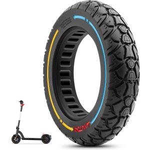 10X2.125 Off Road Tire for Electric Scooter, 10 Inch Solid Rubber Tires Compatible with Ninebot F20/F30/F40/F65, Tubeless Solid Tiyes for Electric Scooter, Electric Scooter Tires Colorful 1PCS