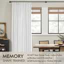 MIULEE White Pinch Pleated 100% Blackout Linen Curtains 90 Inch Length 2 Panels Set, Black Out Memory Trained Pleat Curtains Light Blocking Room Darkening Drapes for Bedroom Living Room Window