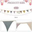 Oudain 2 Pcs Pennant Banner Flags Nursery Garland Triangle Bunting Flags Playroom Wall Decor Banner for Nursery Baby Shower Birthday Boho Wedding Party Event, Each 7.75 ft(Rainbow Color)