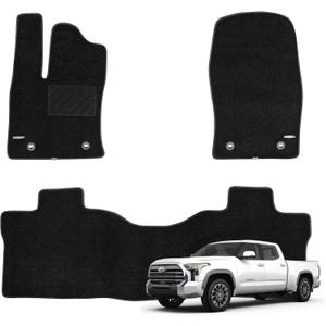 WENNEBIRD Superior Carpet Floor Mats for 2022-2026 Toyota Tundra CrewMax, 0.6-Inch Ultra-Thick, Noise-Reducing, All-Weather Waterproof Anti-Slip – 3-Pc Set