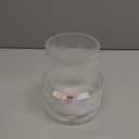 YANWE1 Ribbed Glass Vase, Flower Vase, Fluted Clear Vases for Flowers, Modern Vases for Living Room, Dining Table, Entryway, Shelf, Wedding, Office, Coffee Table, Birthday, 7.5 Inches