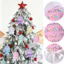 6pcs Candyland Christmas Decorations, Lollipop Hanging Candy Cane Christmas Tree Decor, Xmas Birthday Party Wedding Supplies Decoration, Christmas Ornaments Crafts (6, Round Lollipop)