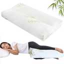 Knee Pillow for Side Sleepers - 3" Height Between Leg & Under Knee Pillow for Back Sleepers - with 850G 7D Fiber for Relieving Leg, Back, and Knee Pain - Rayon Derived from Bamboo
